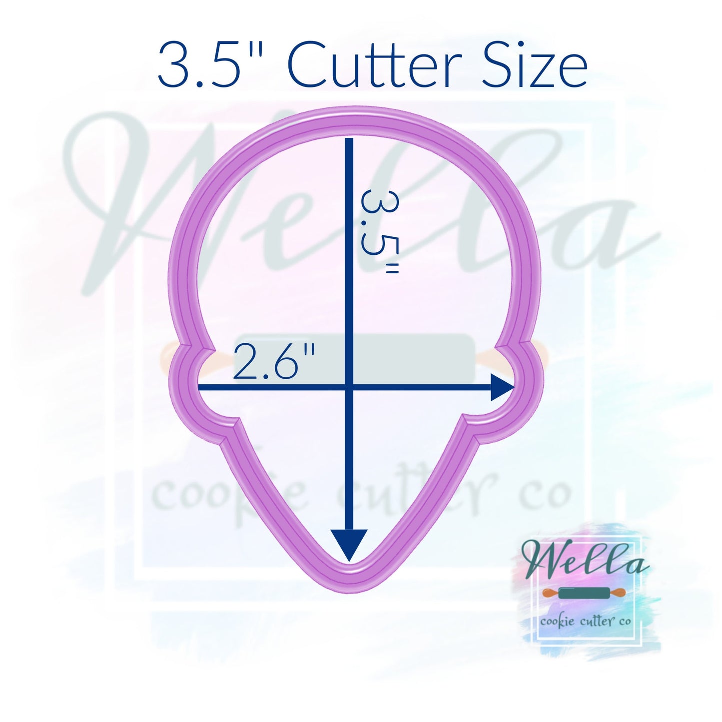 Ice Cream Waffle Cone Cookie Cutter, Ice Cream Cone Cookie Cutter, Waffle Cone Cookie Cutter