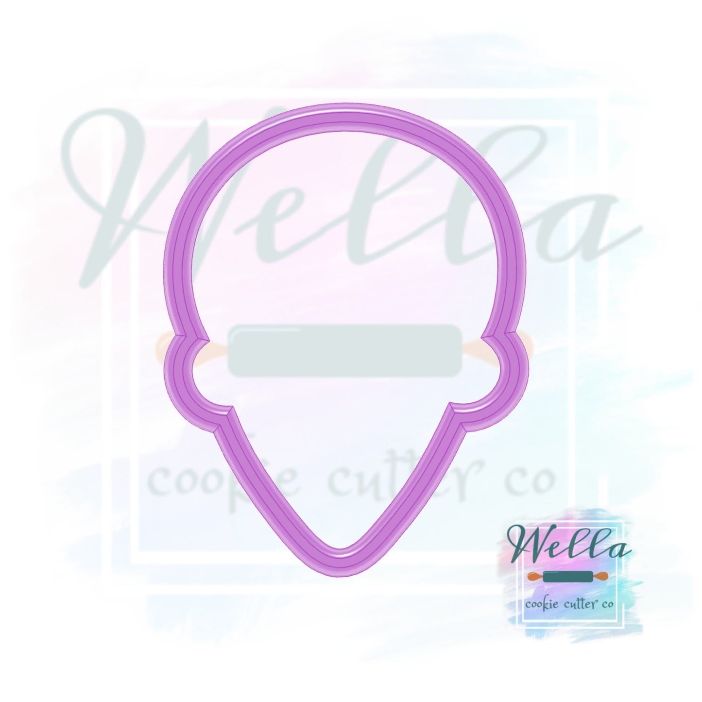 Ice Cream Waffle Cone Cookie Cutter, Ice Cream Cone Cookie Cutter, Waffle Cone Cookie Cutter