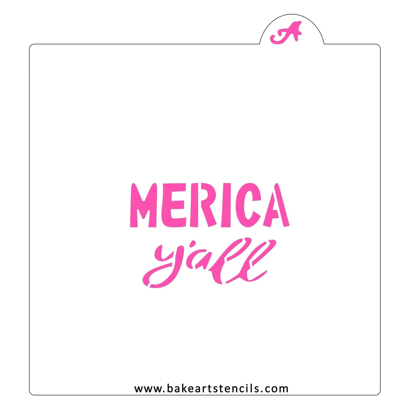 Merica Y'all Cookie Stencil