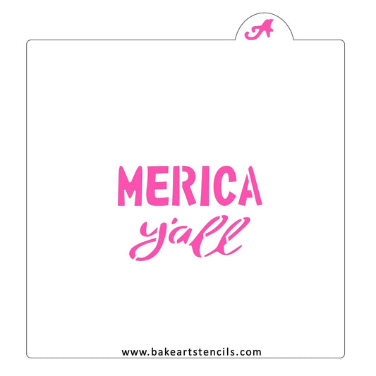 Merica Y'all Cookie Stencil