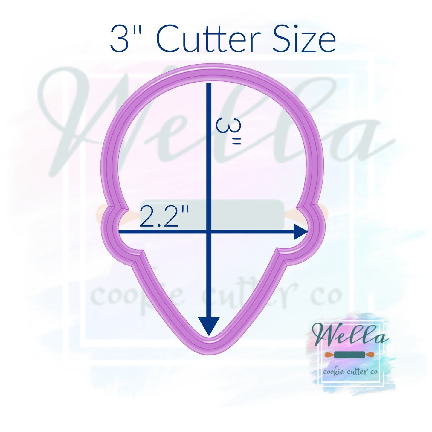 Ice Cream Waffle Cone Cookie Cutter, Ice Cream Cone Cookie Cutter, Waffle Cone Cookie Cutter