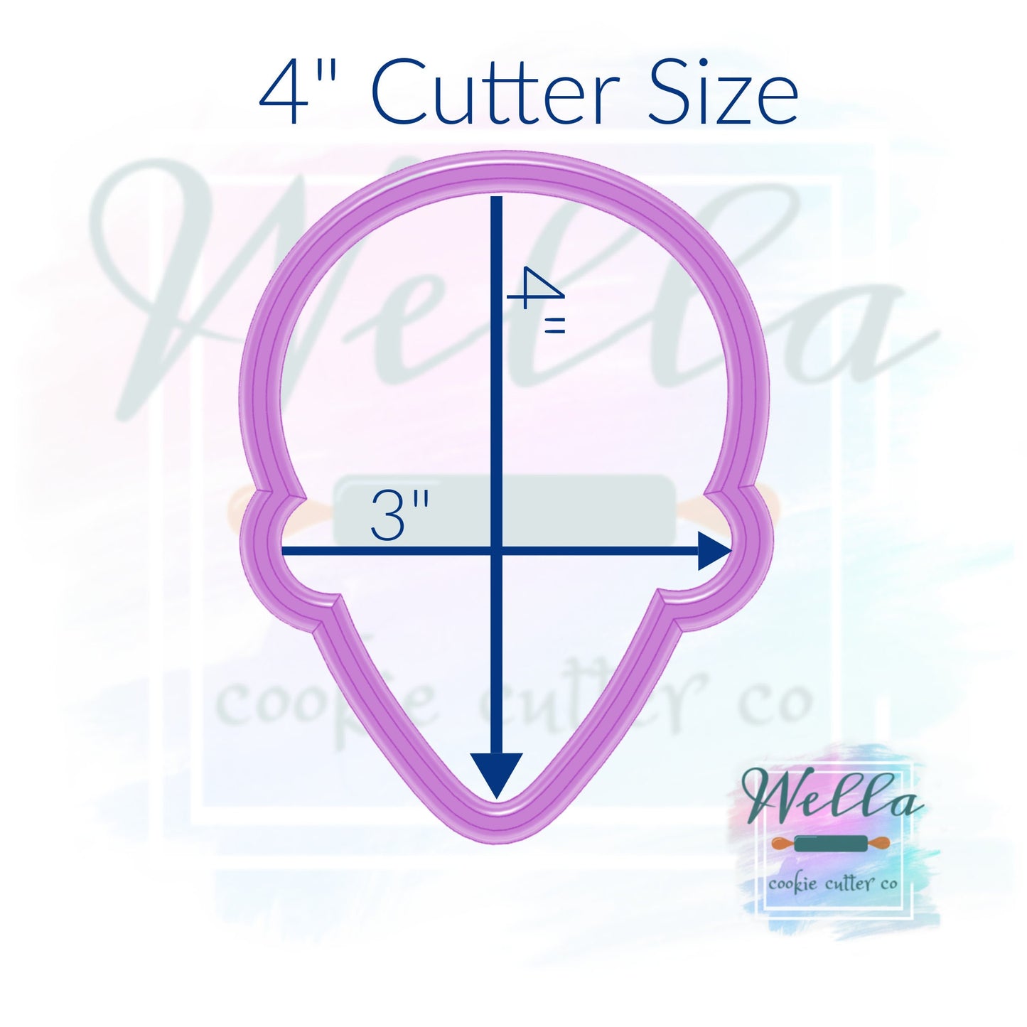 Ice Cream Waffle Cone Cookie Cutter, Ice Cream Cone Cookie Cutter, Waffle Cone Cookie Cutter