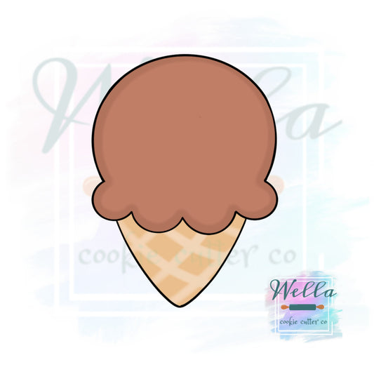 Ice Cream Waffle Cone Cookie Cutter, Ice Cream Cone Cookie Cutter, Waffle Cone Cookie Cutter