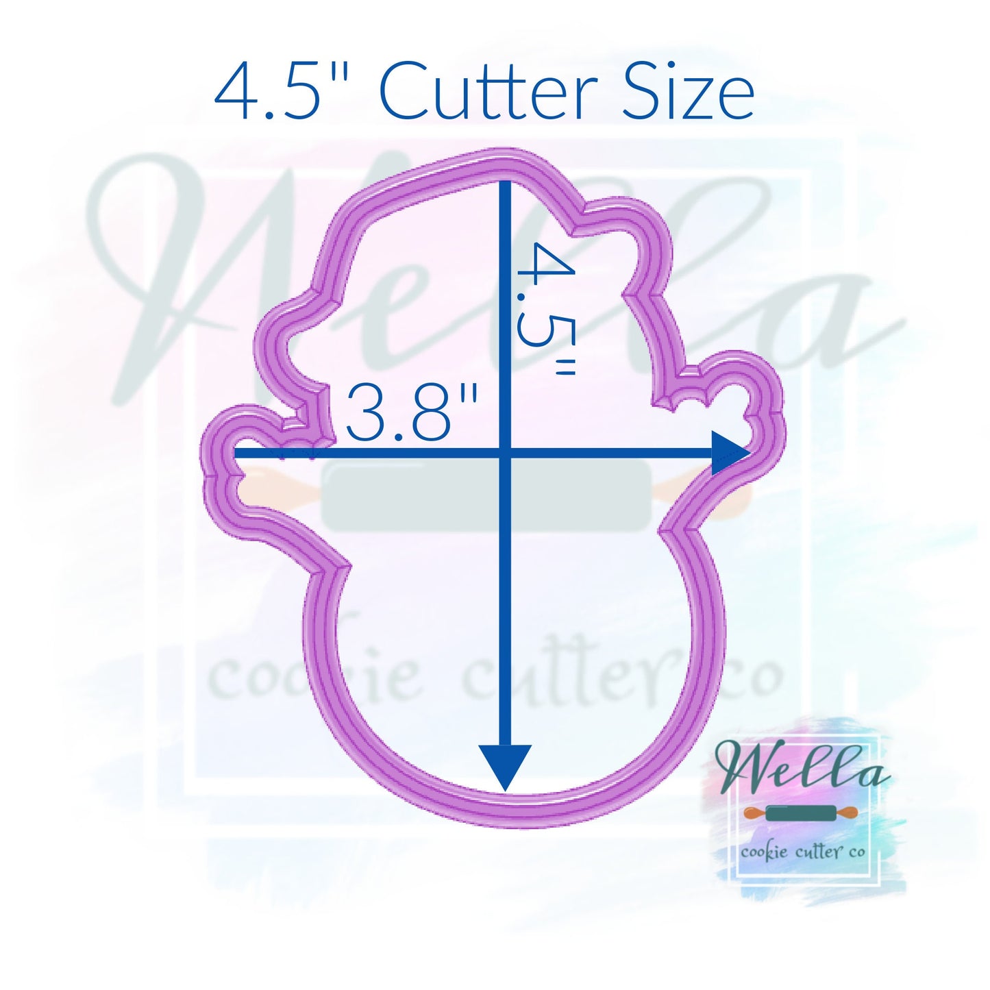 Summer Snowman Cookie Cutter, Sandy Snowman Cookie Cutter, Christmas in July Cookie Cutter
