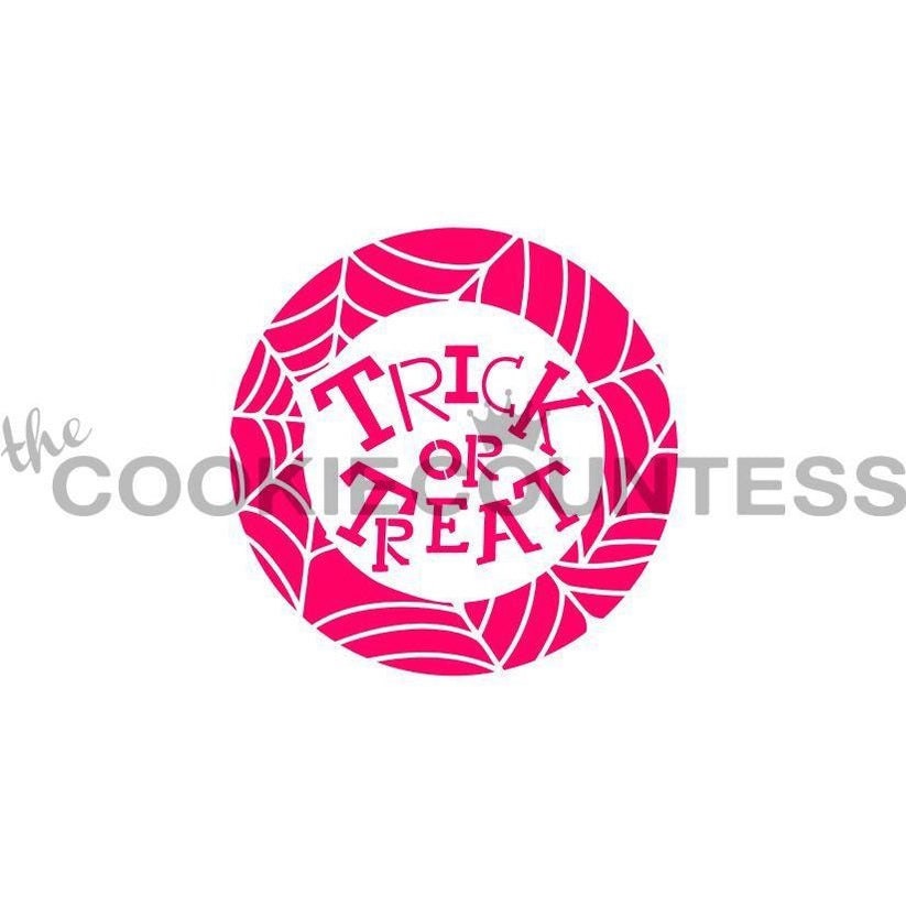 Trick or Treat Webs Circle Stencil