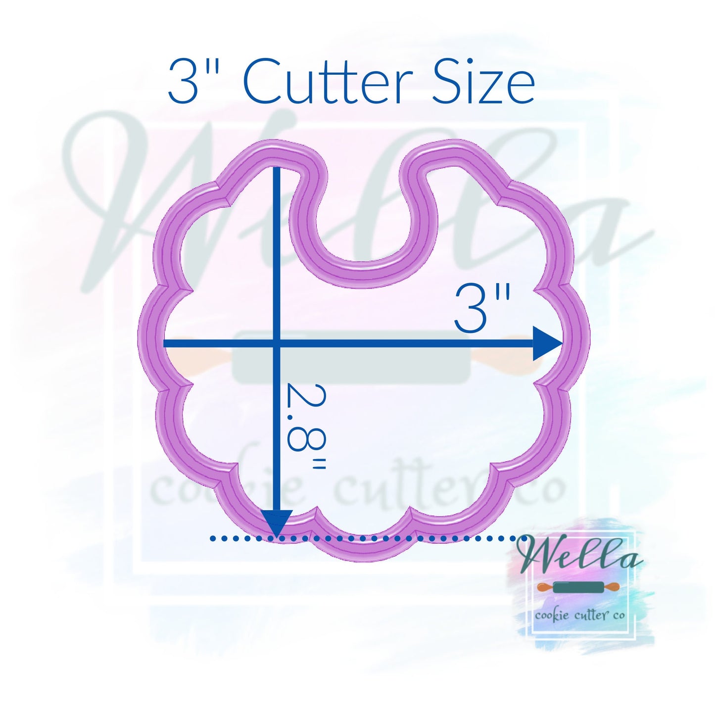 Baby Bib with Scalloped Edges Cookie Cutter, Baby Bib Cookie Cutter