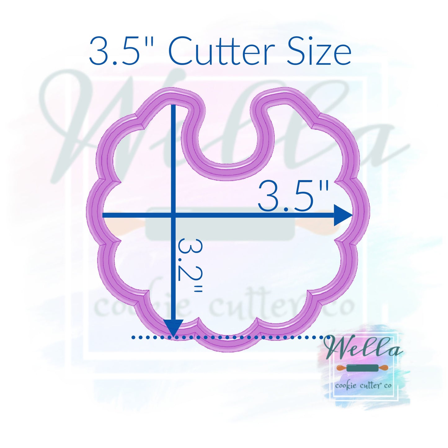 Baby Bib with Scalloped Edges Cookie Cutter, Baby Bib Cookie Cutter