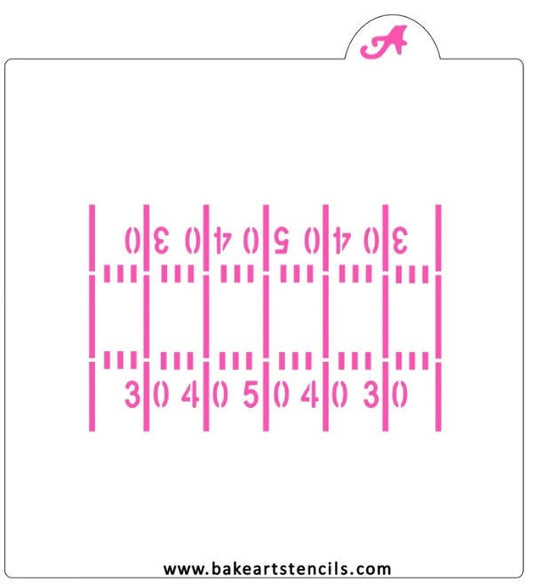 Football Field Cookie Stencil, Football Decorating Stencil