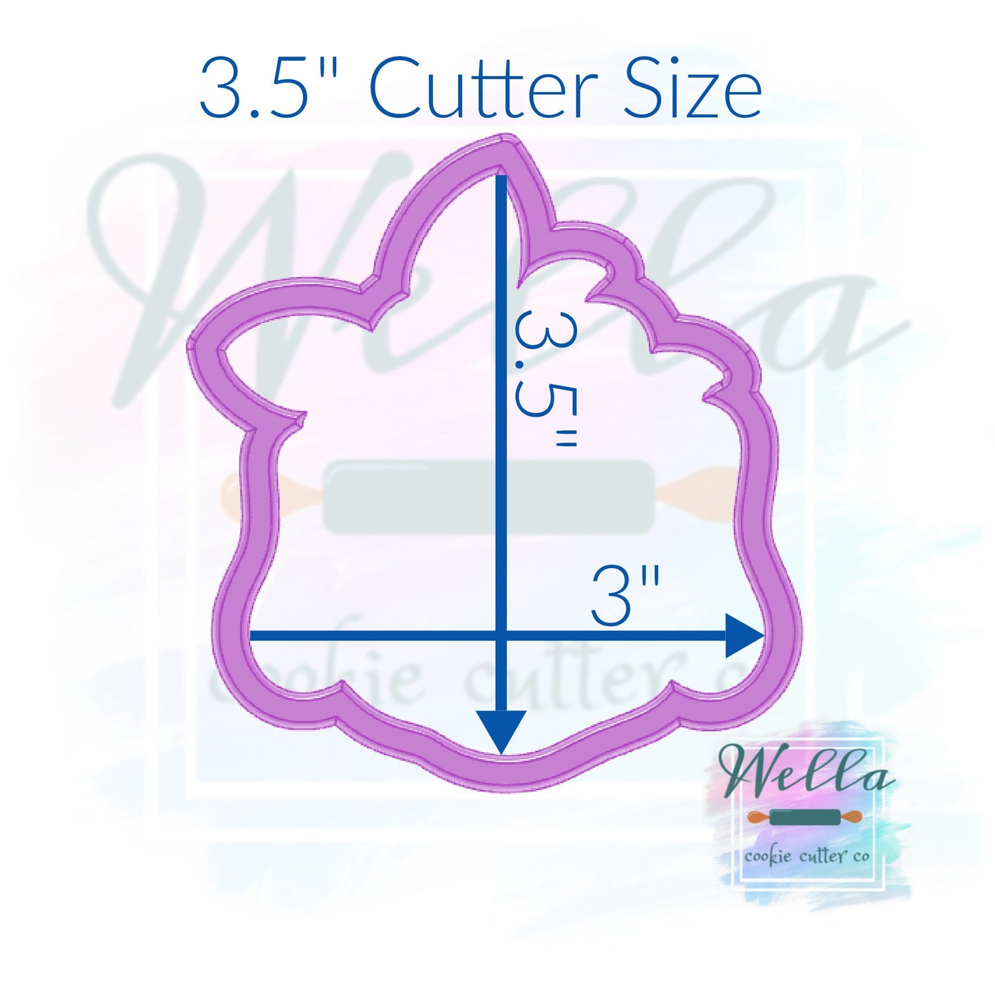 Doodle Girl Dog Cookie Cutter, Dog Doodle with Bandana Cookie Cutter