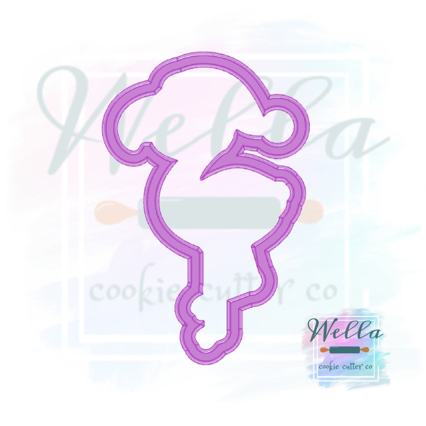 Flamingo with Santa Hat Cookie Cutter, Christmas in July Cookie Cutter