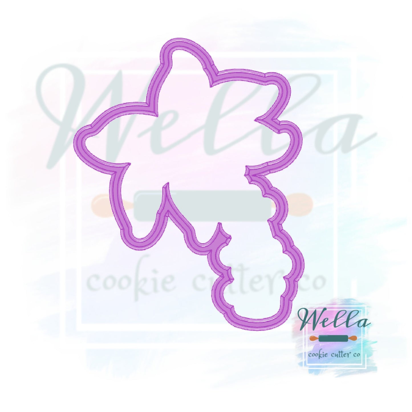 Palm Tree with Christmas Lights Cookie Cutter, Christmas in July Cookie Cutter