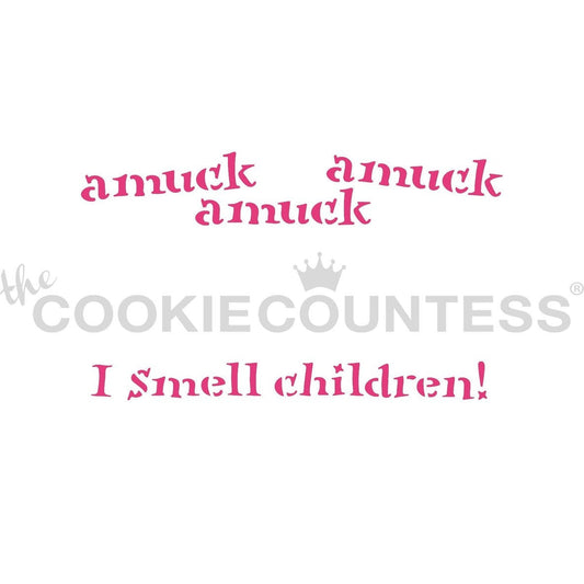Cookie Stick Stencil - Witchy Sayings