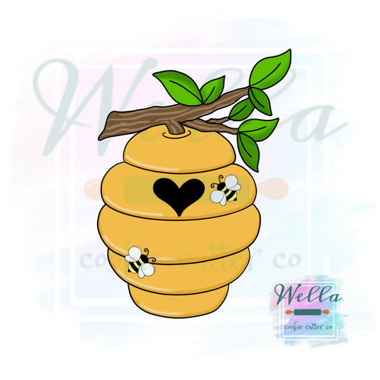 Beehive on Limb Cookie Cutter, Sweet as Can Bee Cookie Cutter