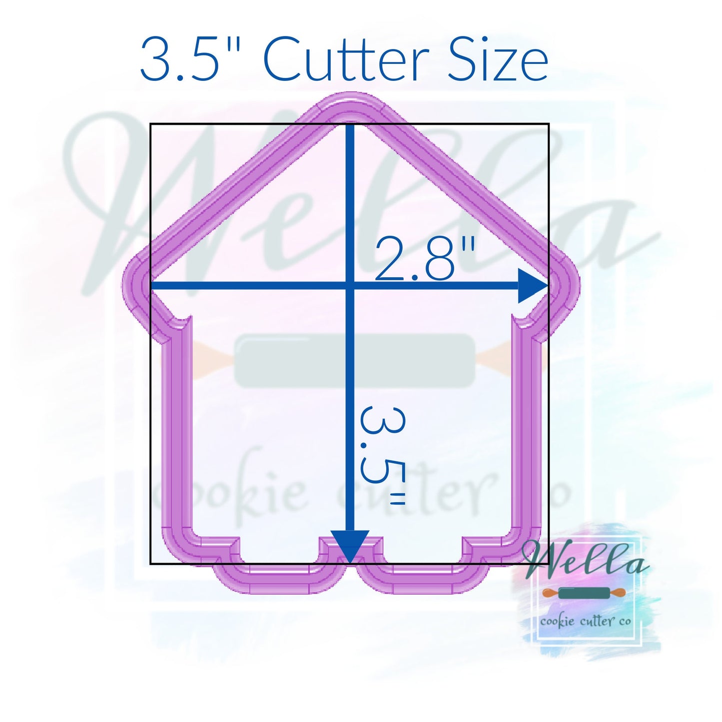 Bee House Cookie Cutter with or without Heart Cut Out, Apiary Cookie Cutter