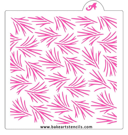 Pine Needles Pattern Stencil, Pine Needles Cookie Stencil, Cookie Decorating Stencil