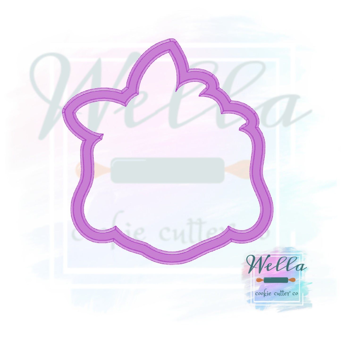 Doodle Girl Dog Cookie Cutter, Dog Doodle with Bandana Cookie Cutter