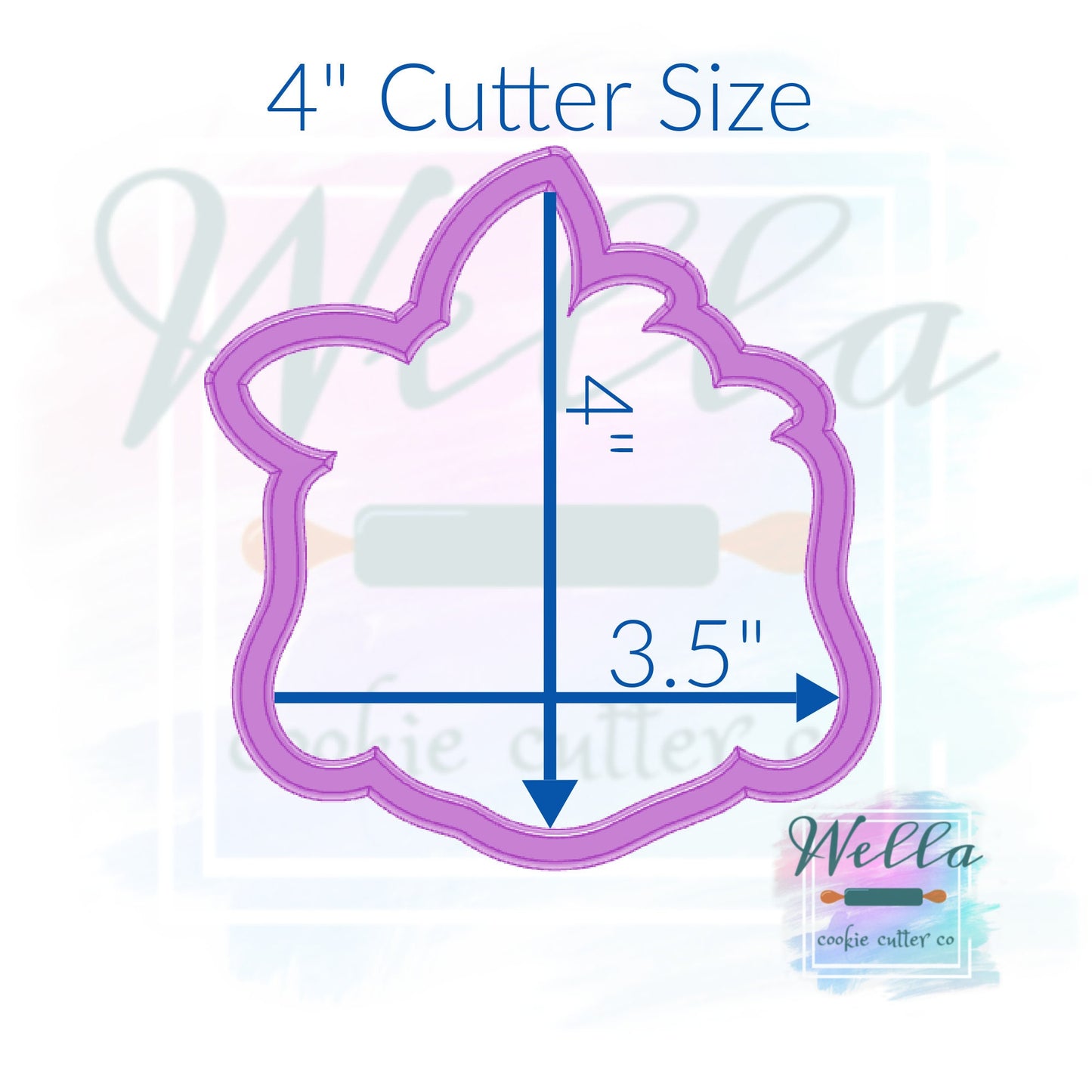 Doodle Girl Dog Cookie Cutter, Dog Doodle with Bandana Cookie Cutter