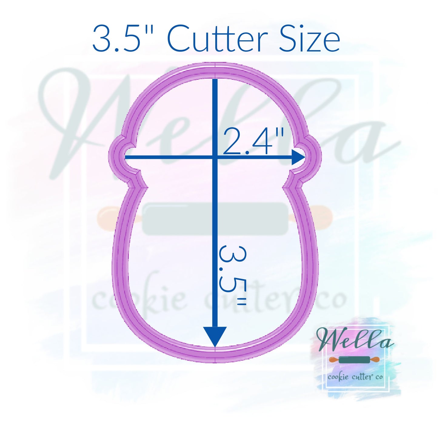 Swaddled Baby Cookie Cutter