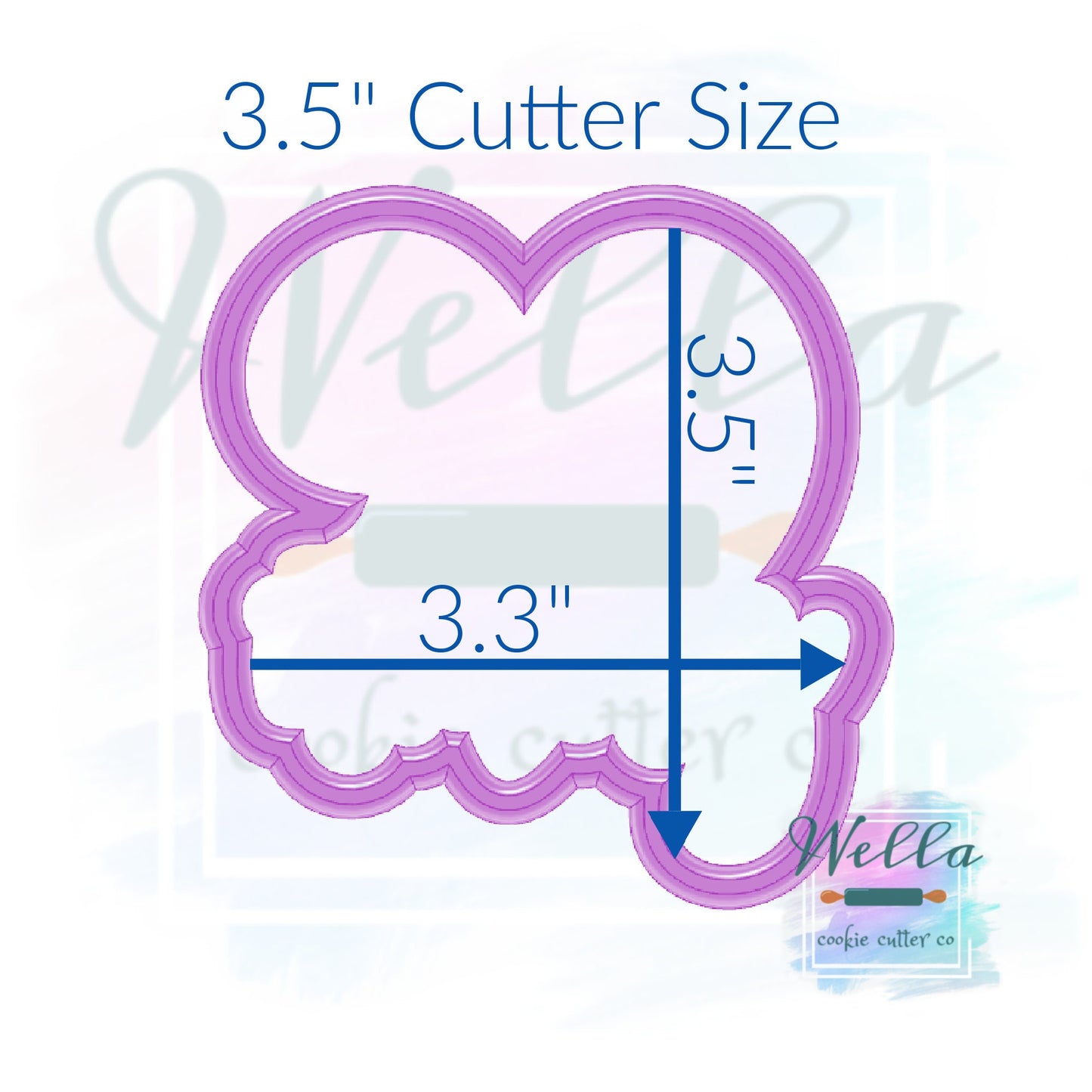 Ninety with Text Cookie Cutter, 90 Cookie Cutter with Optional Stencil