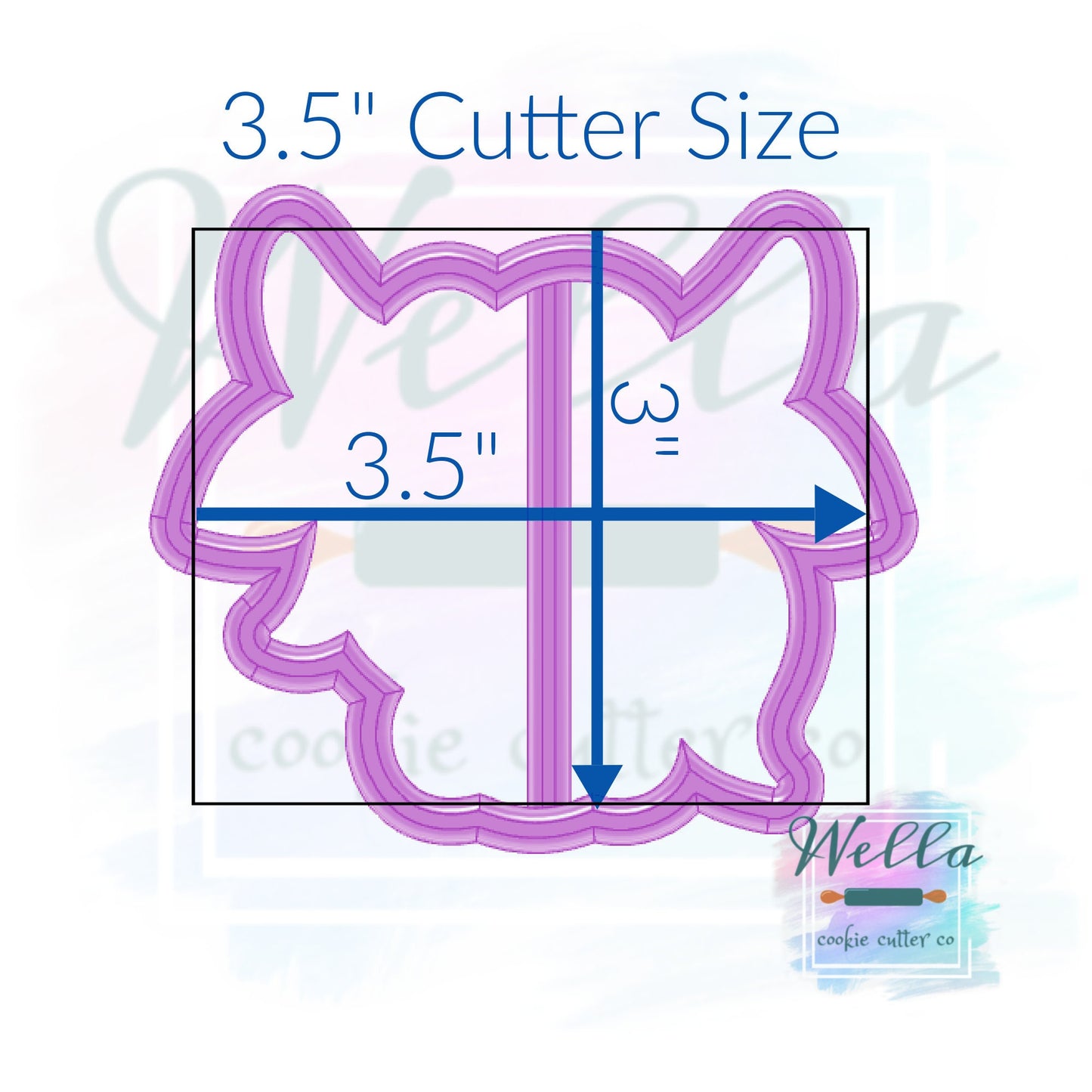 Highland Cow Head Cookie Cutter with Optional Stencil Guide, Cow Cookie Cutter