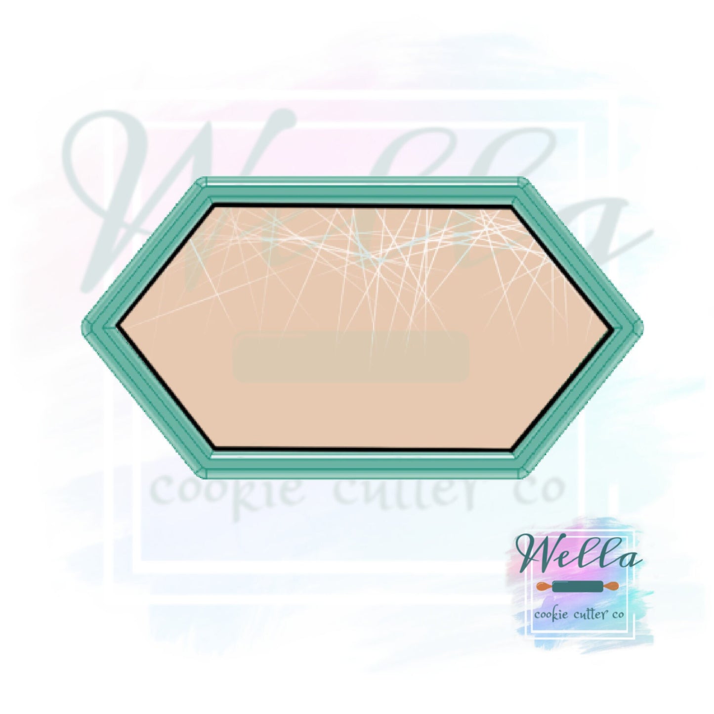 Elongated Hexagon #3 Cookie Cutter