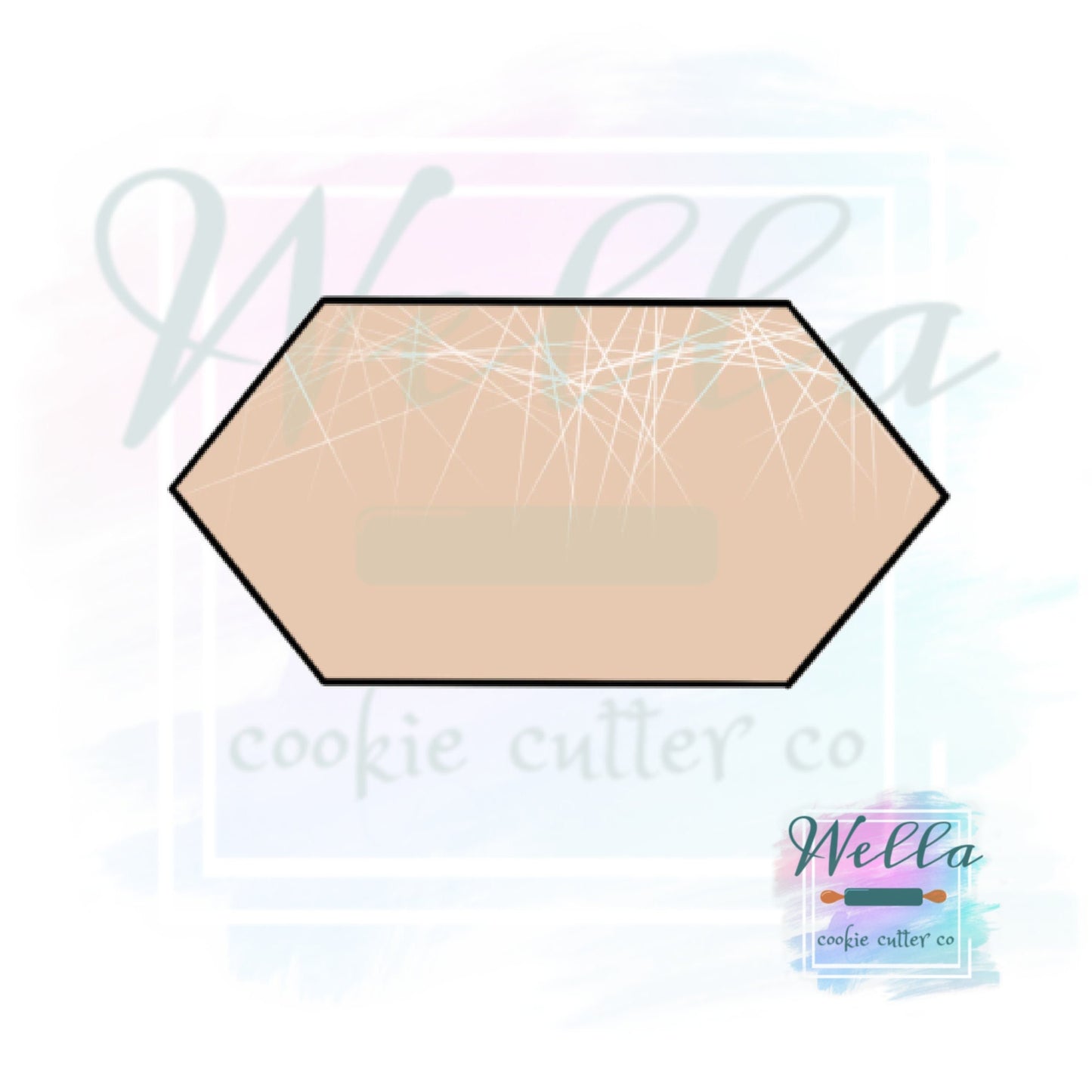 Elongated Hexagon #3 Cookie Cutter