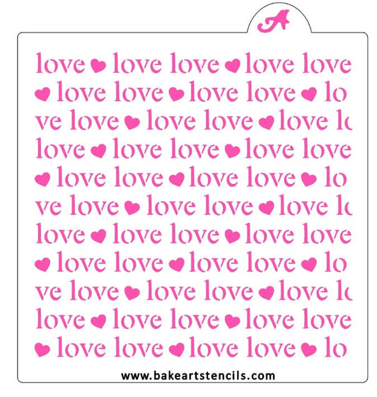Love Repeat Cookie Stencil, Cookie Decorating Stencil