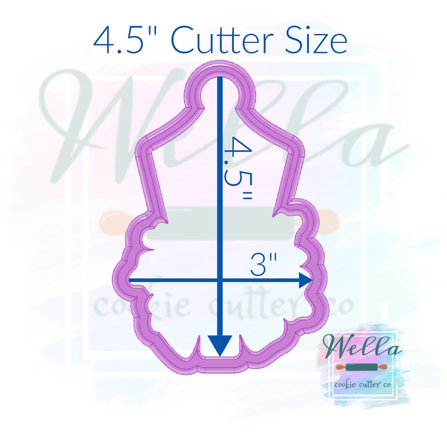 Floral Street Lamp Cookie Cutter, Christmas Cookie Cutter