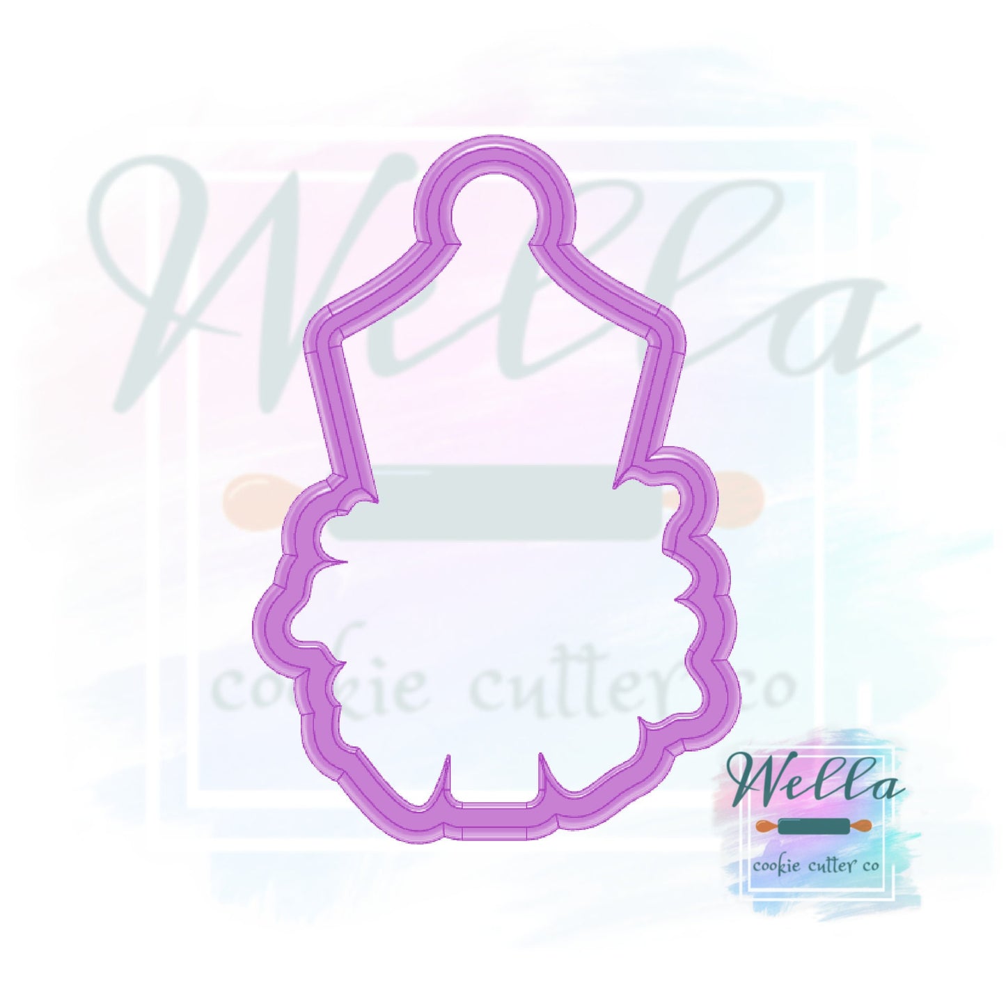 Floral Street Lamp Cookie Cutter, Christmas Cookie Cutter