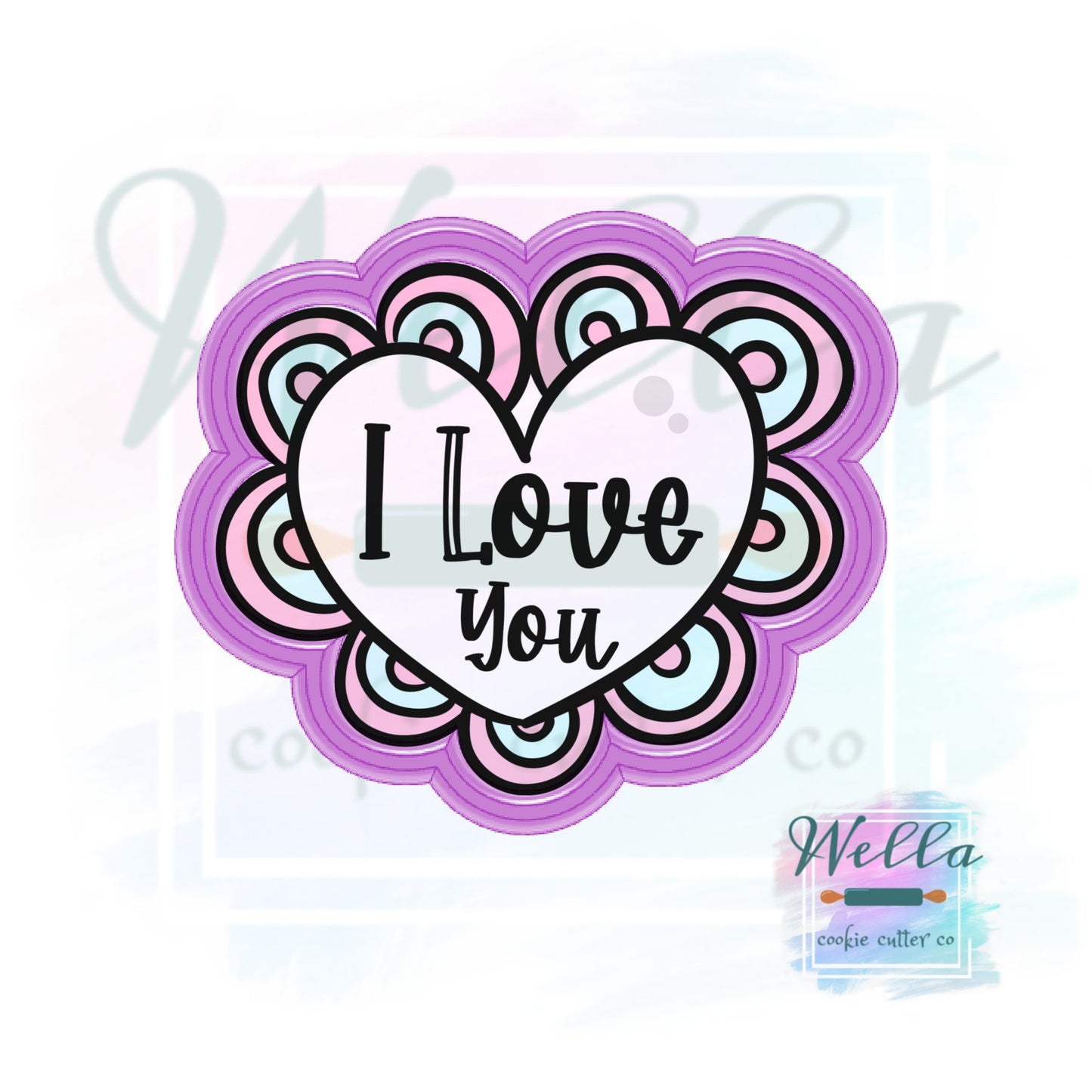 Heart with Wonky Scalloped Edges Cookie Cutter, Scalloped Edge Heart Cookie Cutter, Valentine Cookie Cutter