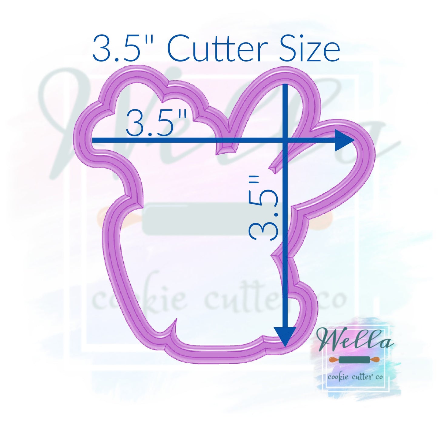 Pink Bunny with Carrot Cookie Cutter, Easter Cookie Cutter
