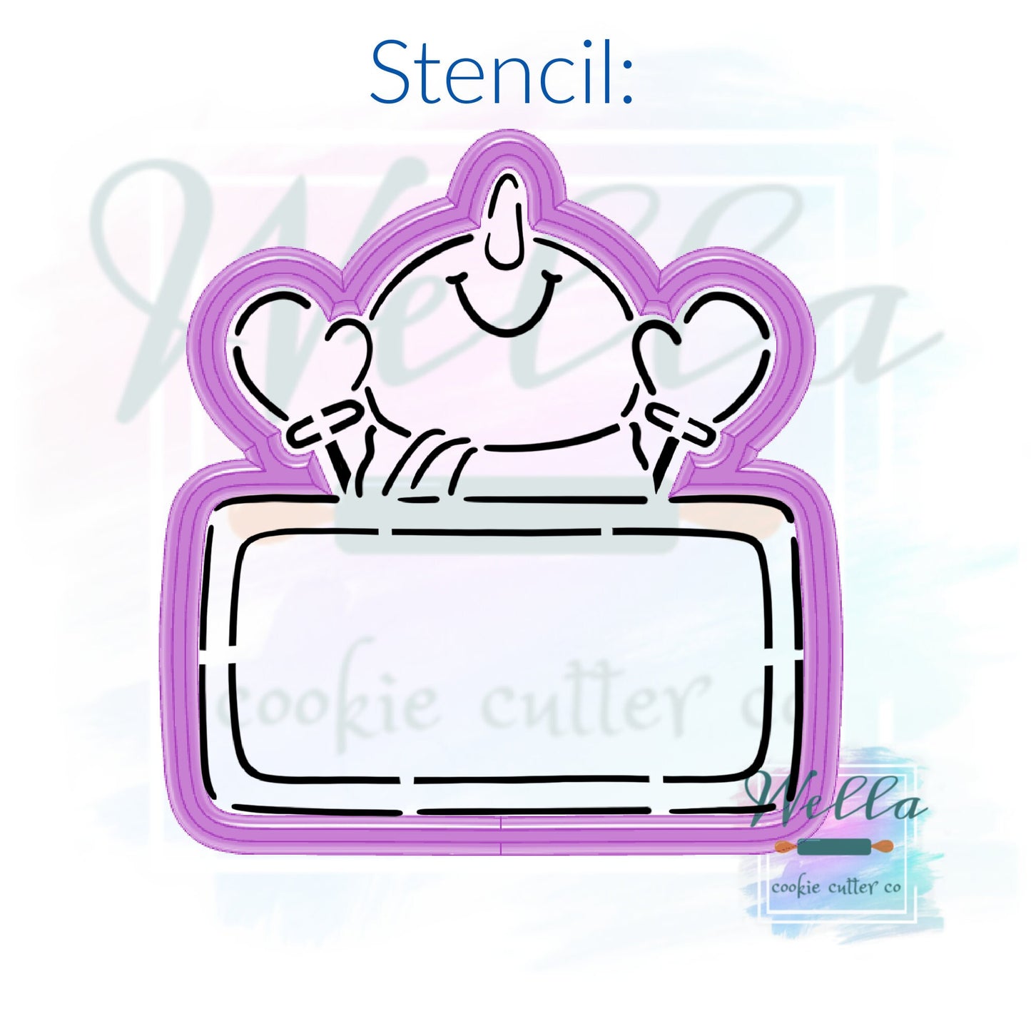 Snowman Name Plaque Cookie Cutter, Christmas Cookie Cutter