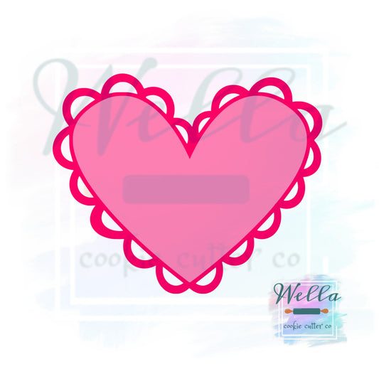 Scalloped Heart Cookie Cutter, Valentine's Day Cookie Cutter
