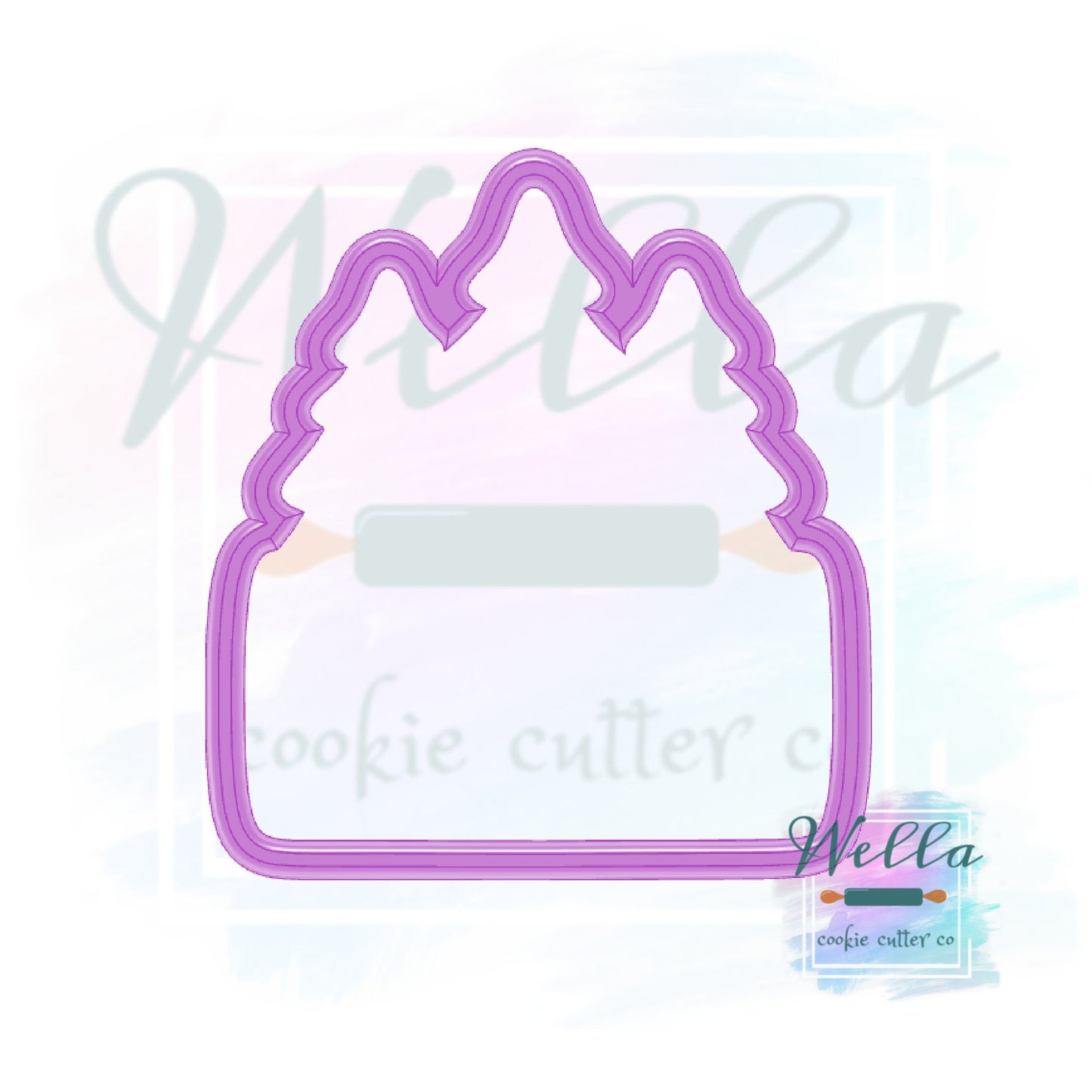 Tree Name Plaque Cookie Cutter, Christmas Name Plaque Cookie Cutter, Woodland Cookie Cutter