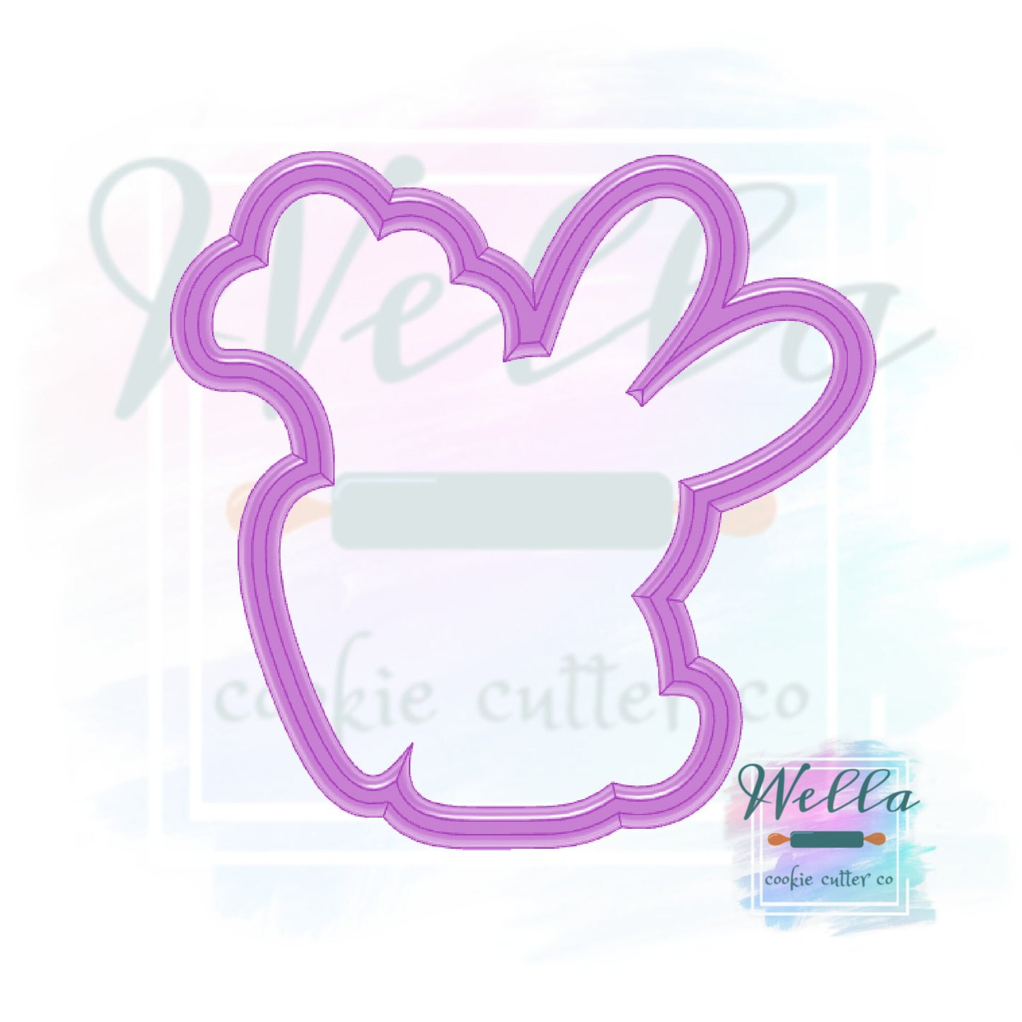 Pink Bunny with Carrot Cookie Cutter, Easter Cookie Cutter