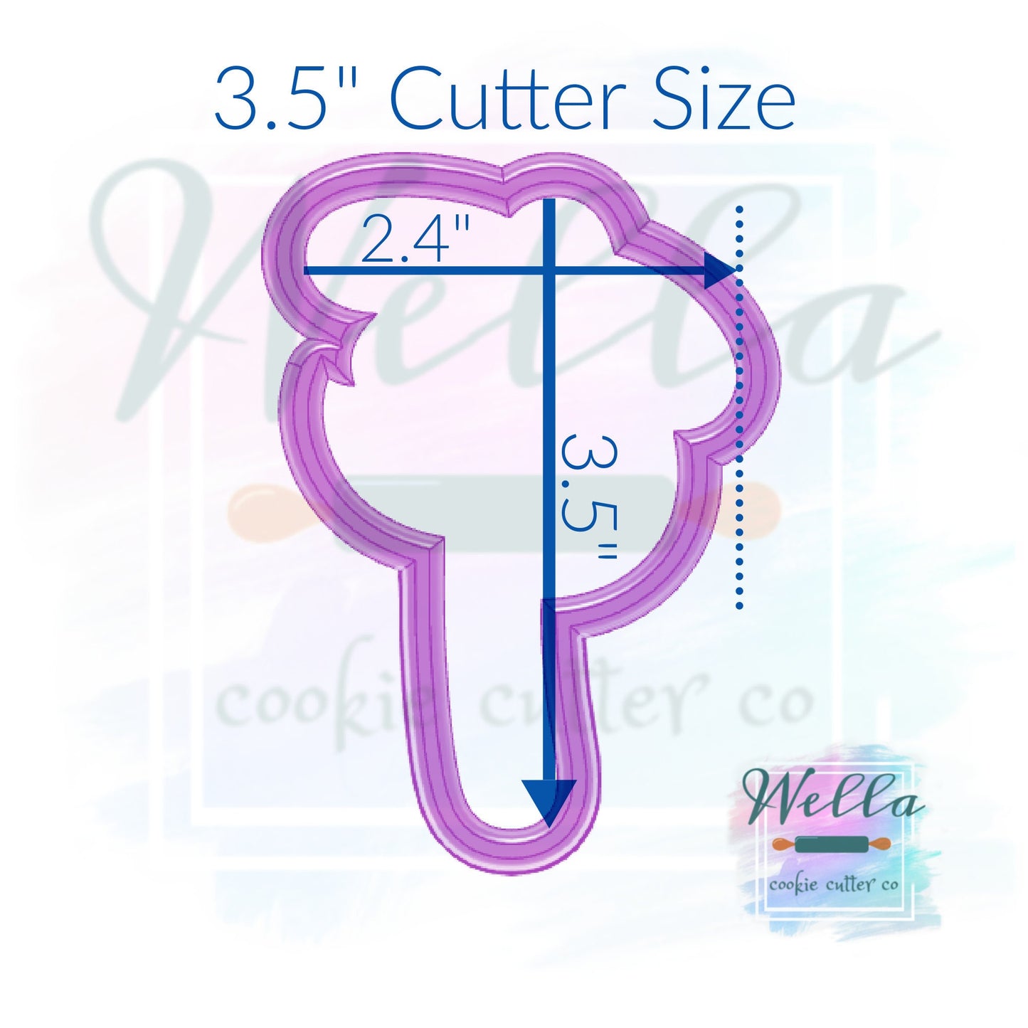 Daisy Flower with Leaves Cookie Cutter, Easter Flower Cookie Cutter