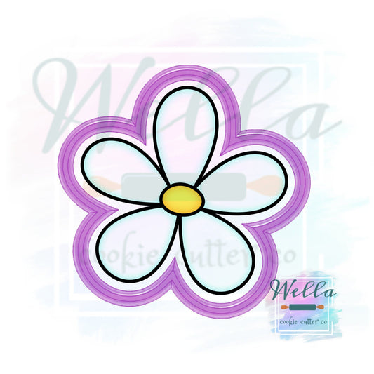 Wonky Daisy Flower Cookie Cutter, Flower Cookie Cutter