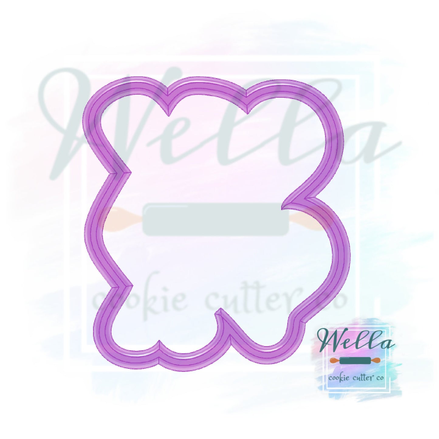 XOXO Wonky Cookie Cutter with Optional Stencil Guide, Valentine's Day Cookie Cutter