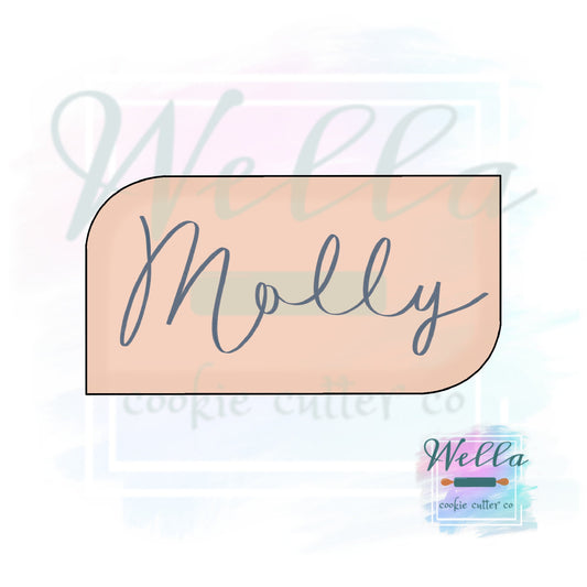 Plaque Molly Cookie Cutter, Modern Molly Cookie Cutter, Modern Plaque Cutter, Plaque Cookie Cutter