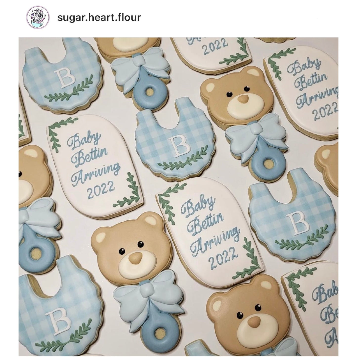 Baby Bear Rattle Cookie Cutter with Optional Stencil