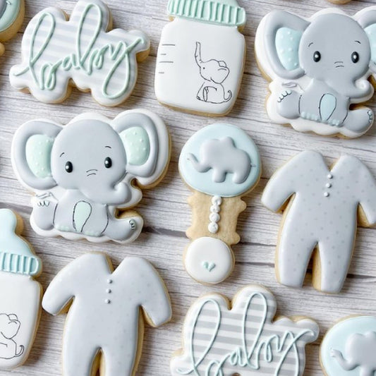 Elephant Cookie Cutter with Optional Stencil Guide