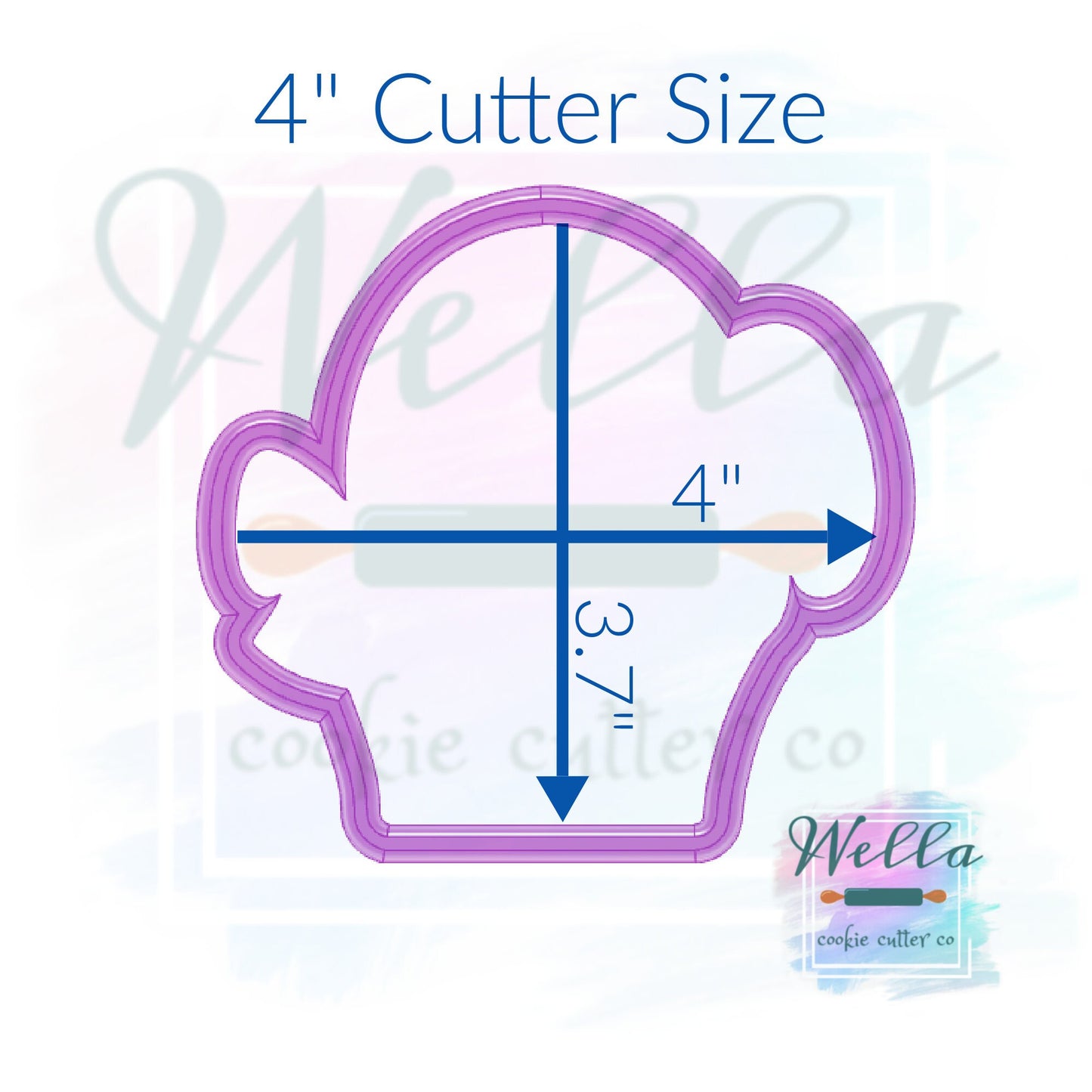 Stuffed Bunny in Easter Basket Cookie Cutter