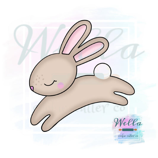 Hopping Bunny Cookie Cutter, Easter Cookie Cutter, Rabbit Cookie Cutter