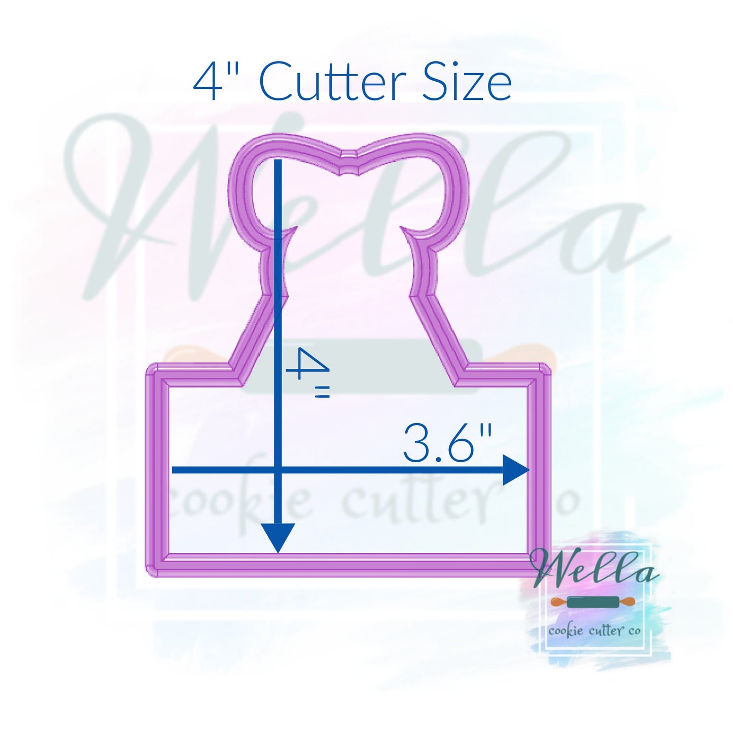 Hanging Sign with Bow Cookie Cutter, Bridal Cookie Cutter