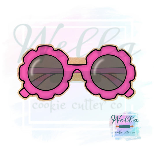 Daisy Glasses Cookie Cutter, Flower Glasses Cookie Cutter, Sunglasses Cookie Cutter