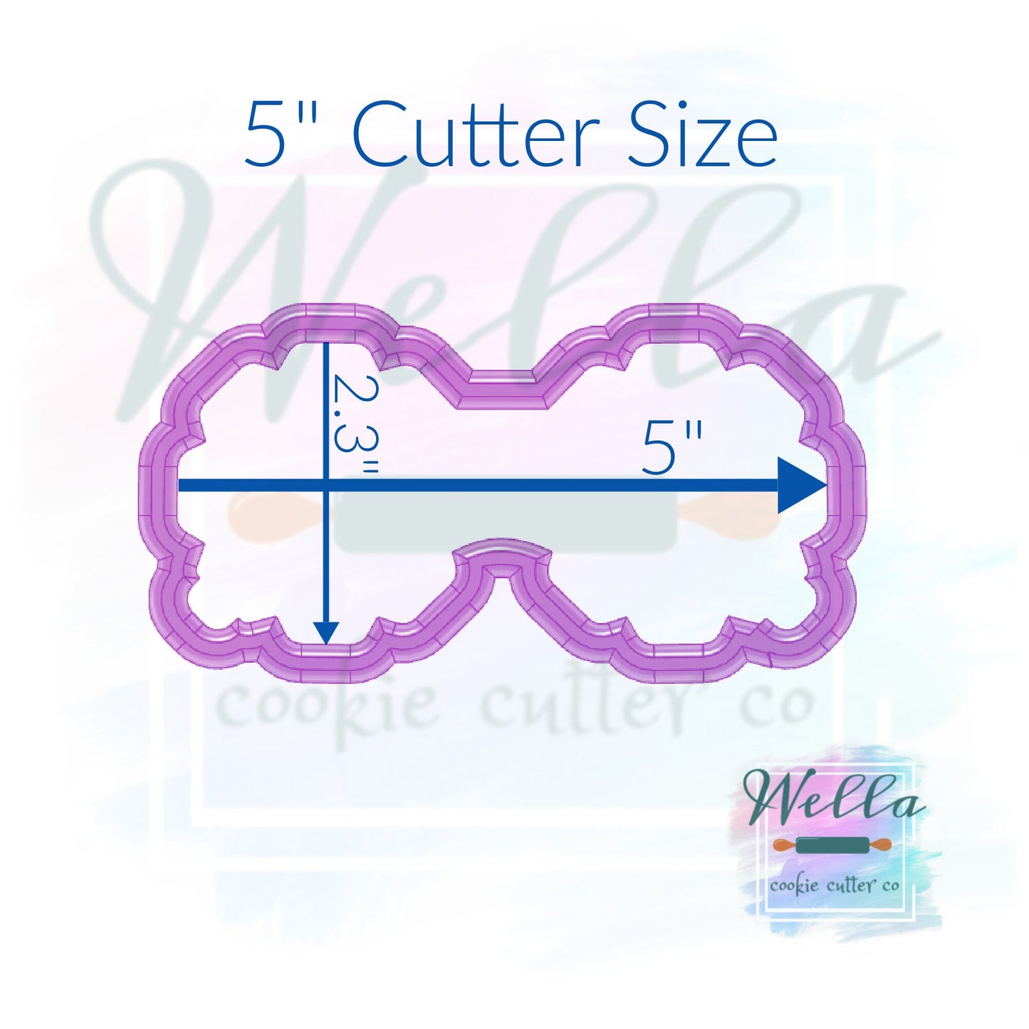 Daisy Glasses Cookie Cutter, Flower Glasses Cookie Cutter, Sunglasses Cookie Cutter