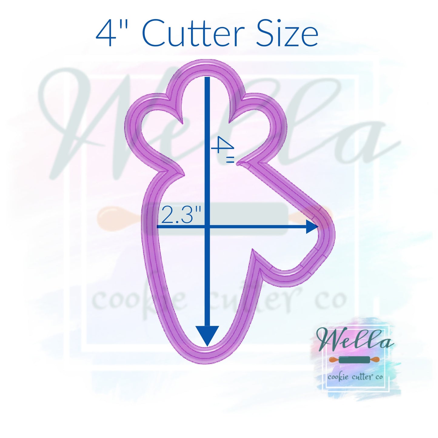 Carrot with Name Tag Cookie Cutter, Easter Cookie Cutter