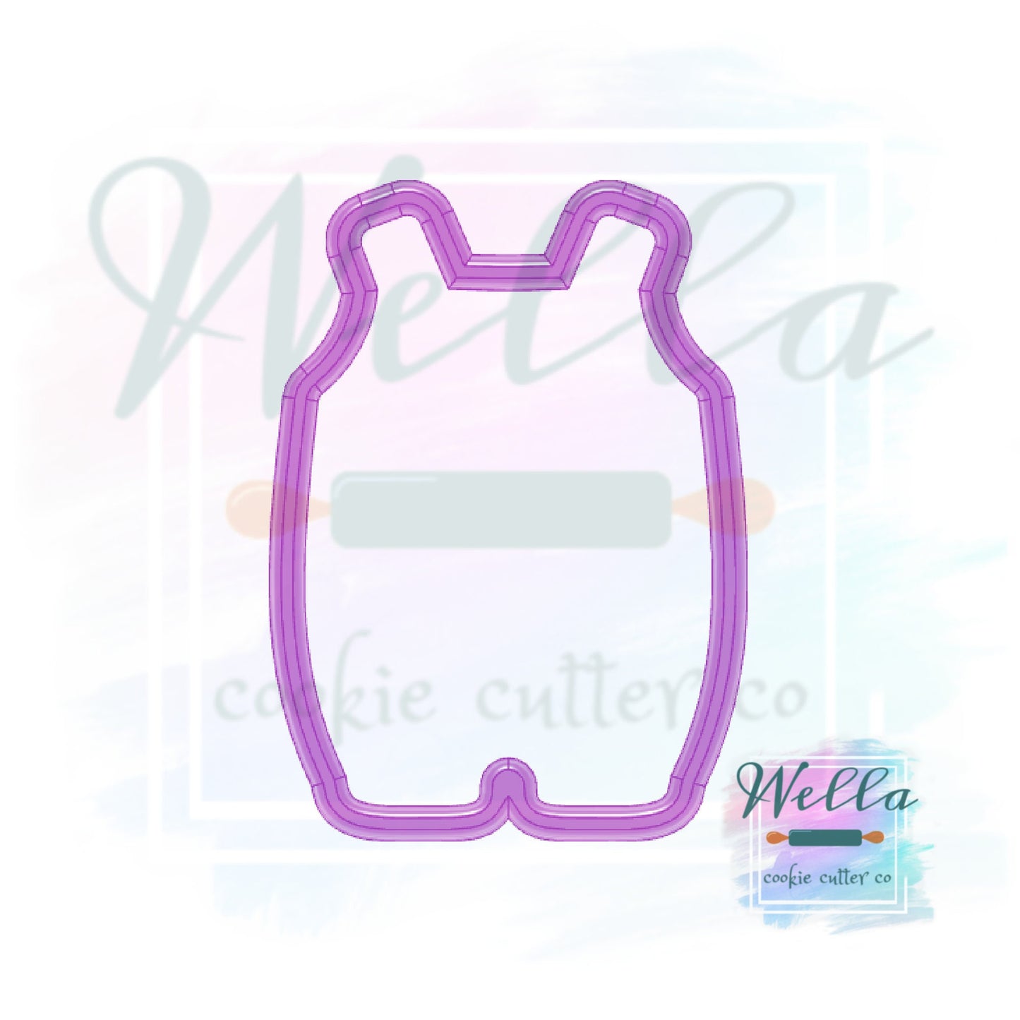 Baby Outfit with Suspenders Cookie Cutter, Baby Shower Cookie Cutter