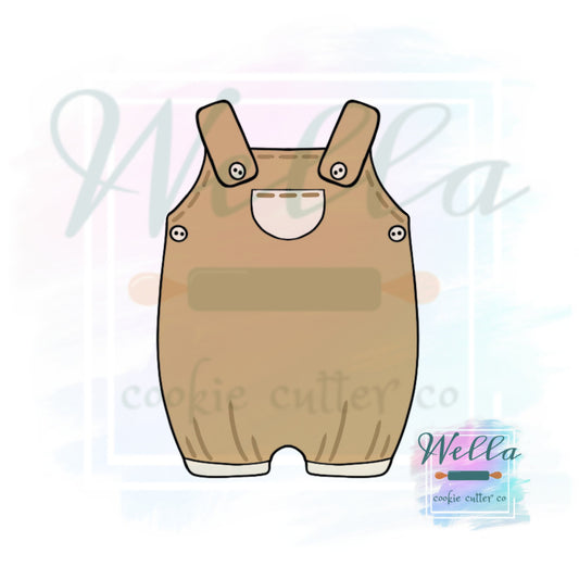 Baby Outfit with Suspenders Cookie Cutter, Baby Shower Cookie Cutter