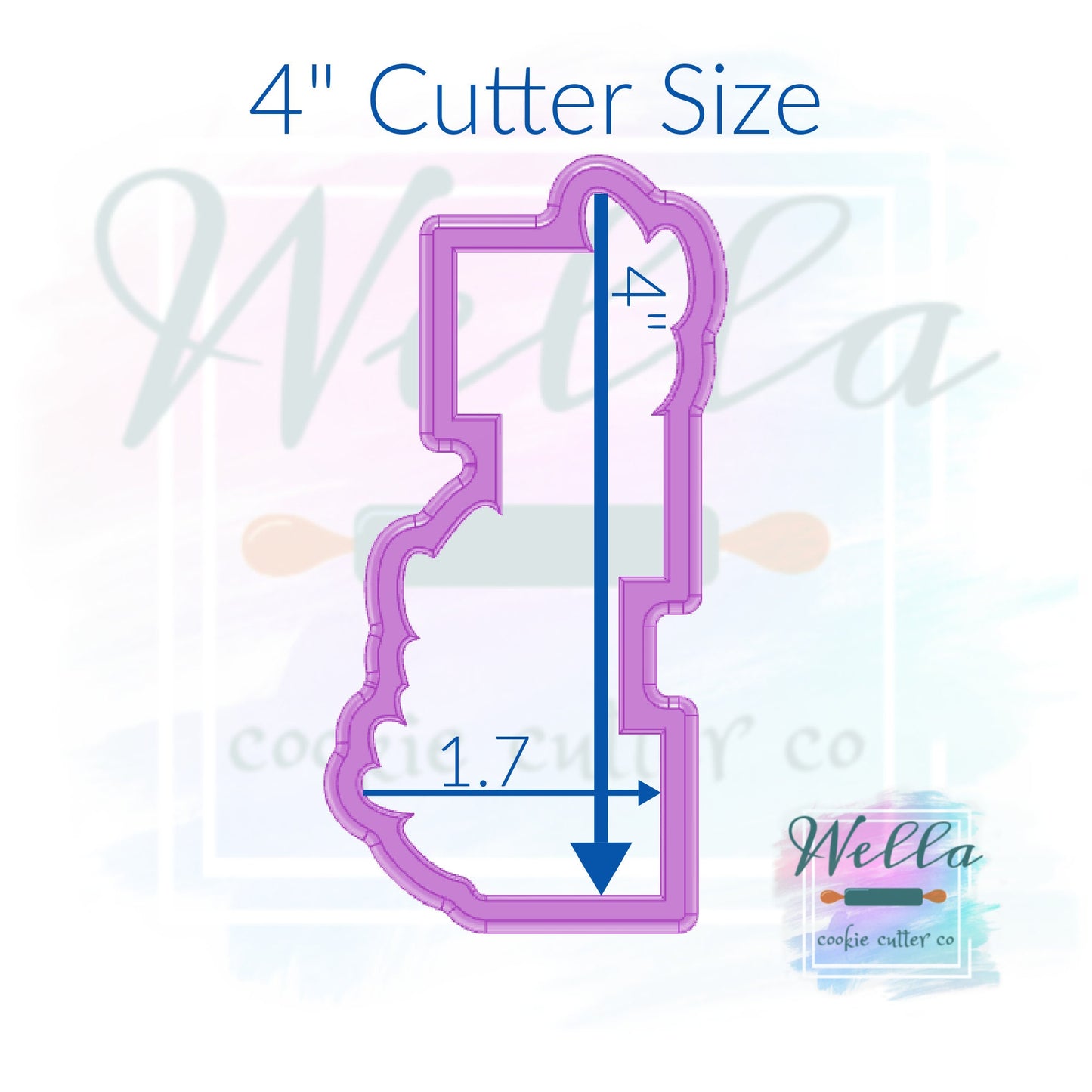 Baby Blocks with Greenery Cookie Cutter - Optional Stencil